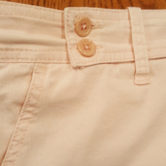 GLORIA VANDERBILT ♡ Rare Vintage Pastel Coral Stretchy Pinstriped Lined Skort 10 - Picture 6 of 13